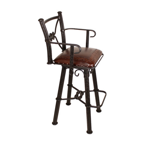 Williston Western Arms w/swivel Iron Bar Stool (Classic Pattern